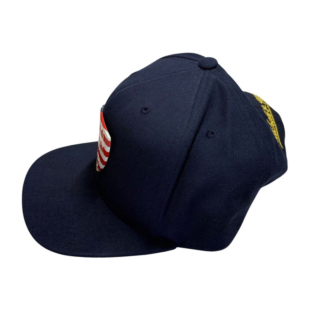Mitchell & Ness Baseball Cap Men's One Size Navy Blue Logo Casual Snapback Hat - Picture 3 of 7